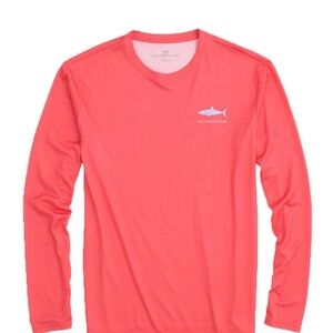 Southern Tide, Great White Fish Flag, Long Sleeve Performance Shirt, XL